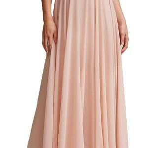 Pink Chiffon Maxi Skirt